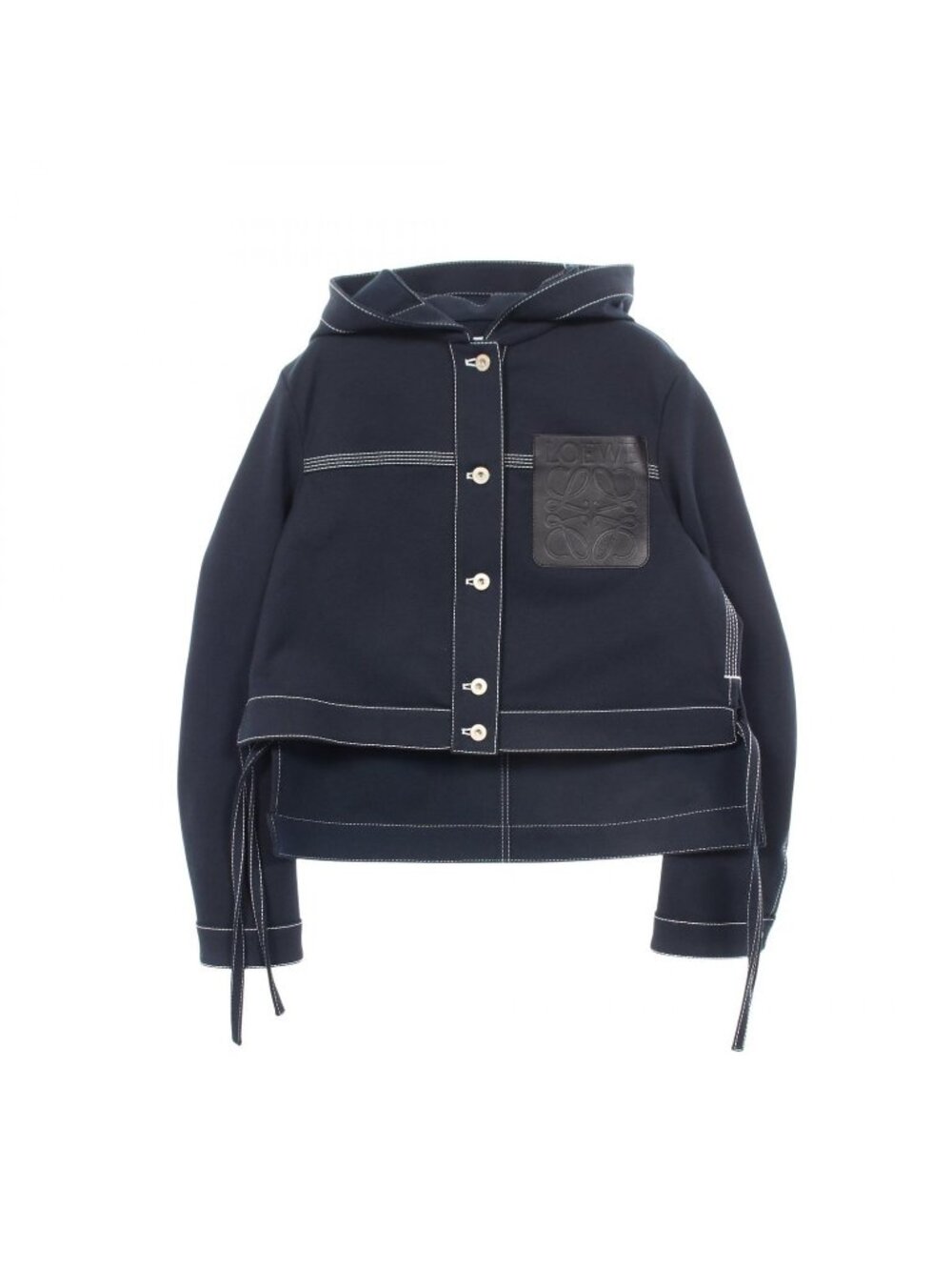 Loewe Anagram Hooded Cropped Cotton Nylon Jacket